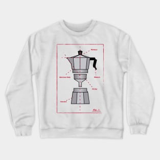 Moka pot anatomy Crewneck Sweatshirt